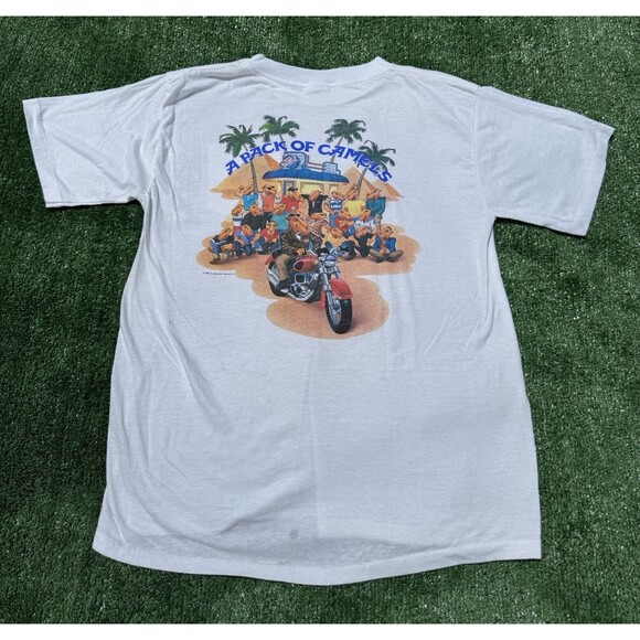 Vintage 90s Pack of Camels Cigarettes Single Stitch Pocket T-Shirt XL USA Made - Picture 1 of 11